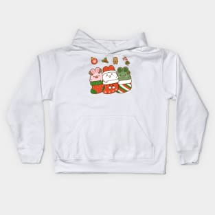 Bunny Christmas Stocking Kids Hoodie